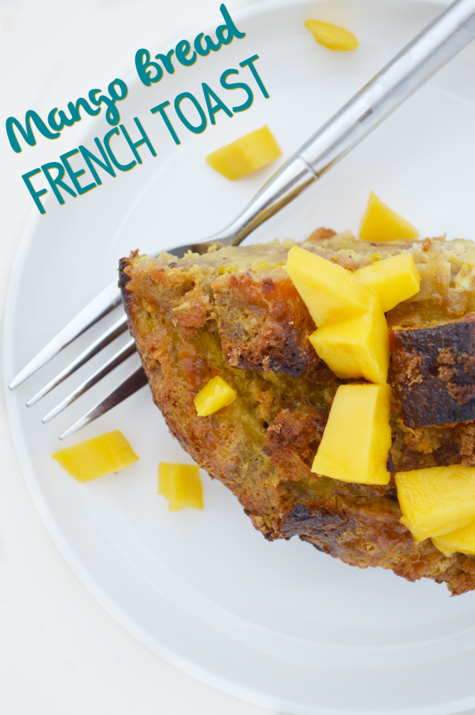 French Toast is a popular weekend breakfast dish. Try it with fruit with this Mango Bread French Toast recipe!