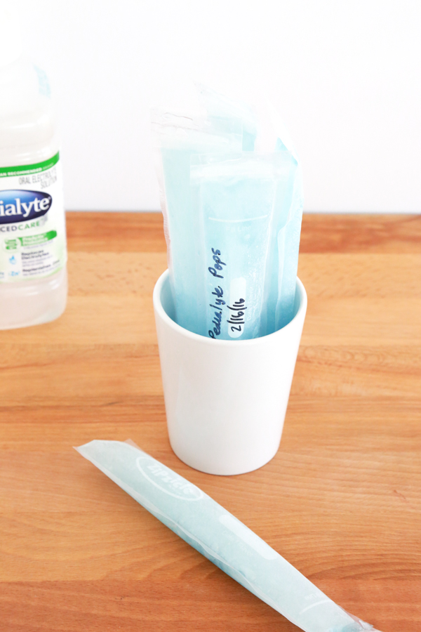 homemade pedialyte freezer pops