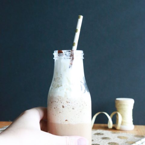 Stop buying those overpriced coffee shop frappes! Make a Hot Fudge Frappe quickly and easy, and save money while still enjoying your favorite drinks.