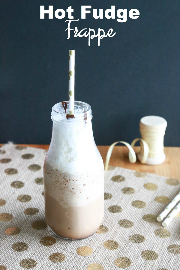 Stop buying those overpriced coffee shop frappes! Make a Hot Fudge Frappe quickly and easy, and save money while still enjoying your favorite drinks.