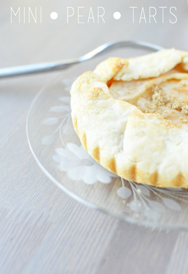 Mini Pear Tarts // These adorable, miniature tarts are perfect for parties. And the best part of these Mini Pear Tarts, they're easy to make.