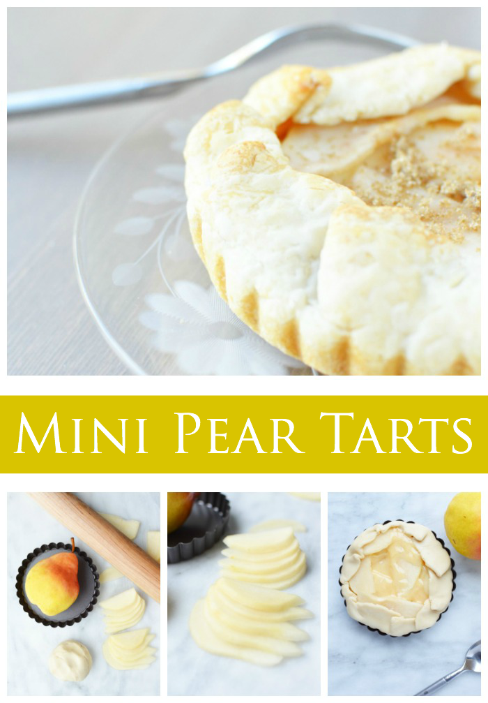 Mini Pear Tarts // These adorable, miniature tarts are perfect for parties. And the best part of these Mini Pear Tarts, they're easy to make.