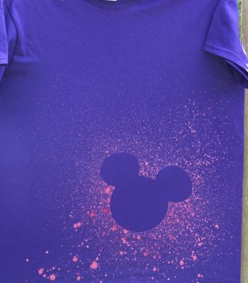 Skip the overpriced shirts at Disney World and make your own before you leave. This DIY Bleached Mickey Mouse shirt turned out great!