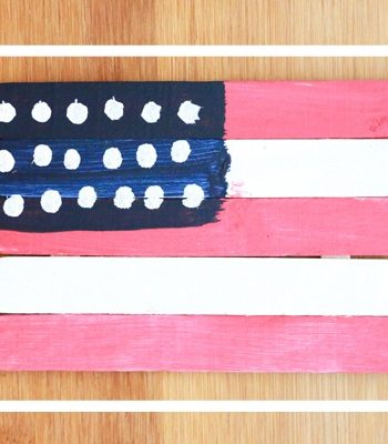 Spend some time indoors out of the summer heat making these super easy and fun Popsicle Stick American Flags! They make festive decor for the 4th of July.