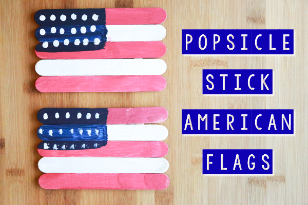 Popsicle Stick Flag Craft - Giggles Galore