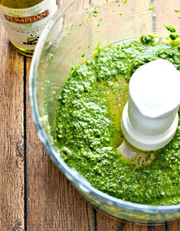 Sweet Basil Pesto // so tasty and really easy to make. Can be used in a variety of dishes to heighten the flavor.