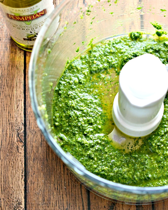 Sweet Basil Pesto // so tasty and really easy to make. Can be used in a variety of dishes to heighten the flavor.