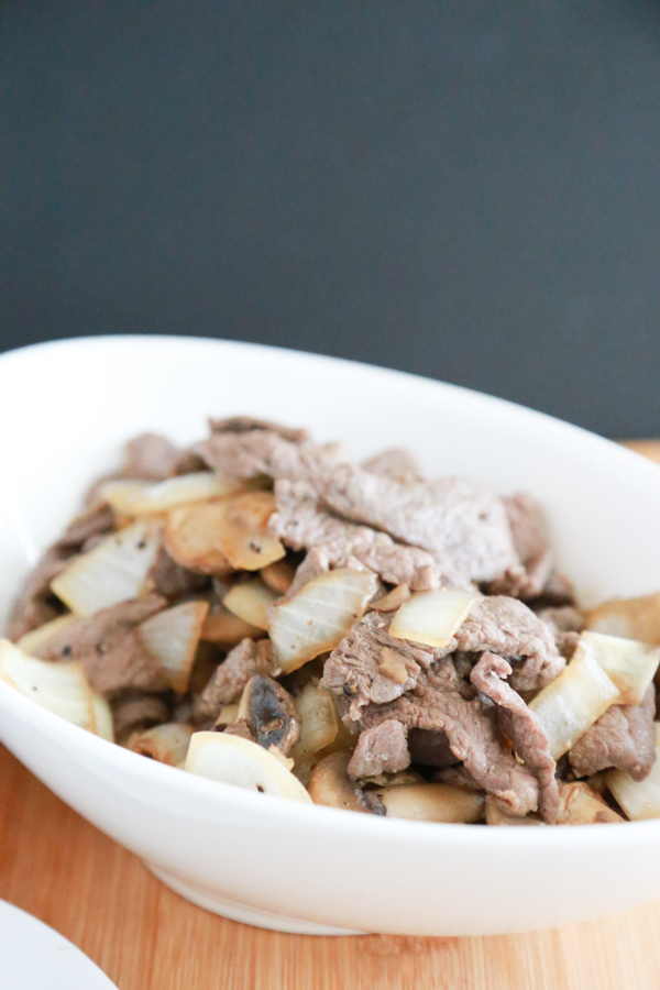 Don't let the back to school rush keep you in the drive-thru. Add this Easy Skillet Steak with Onions and Mushrooms to your meal plan.2 tbsp vegetable oil, divided