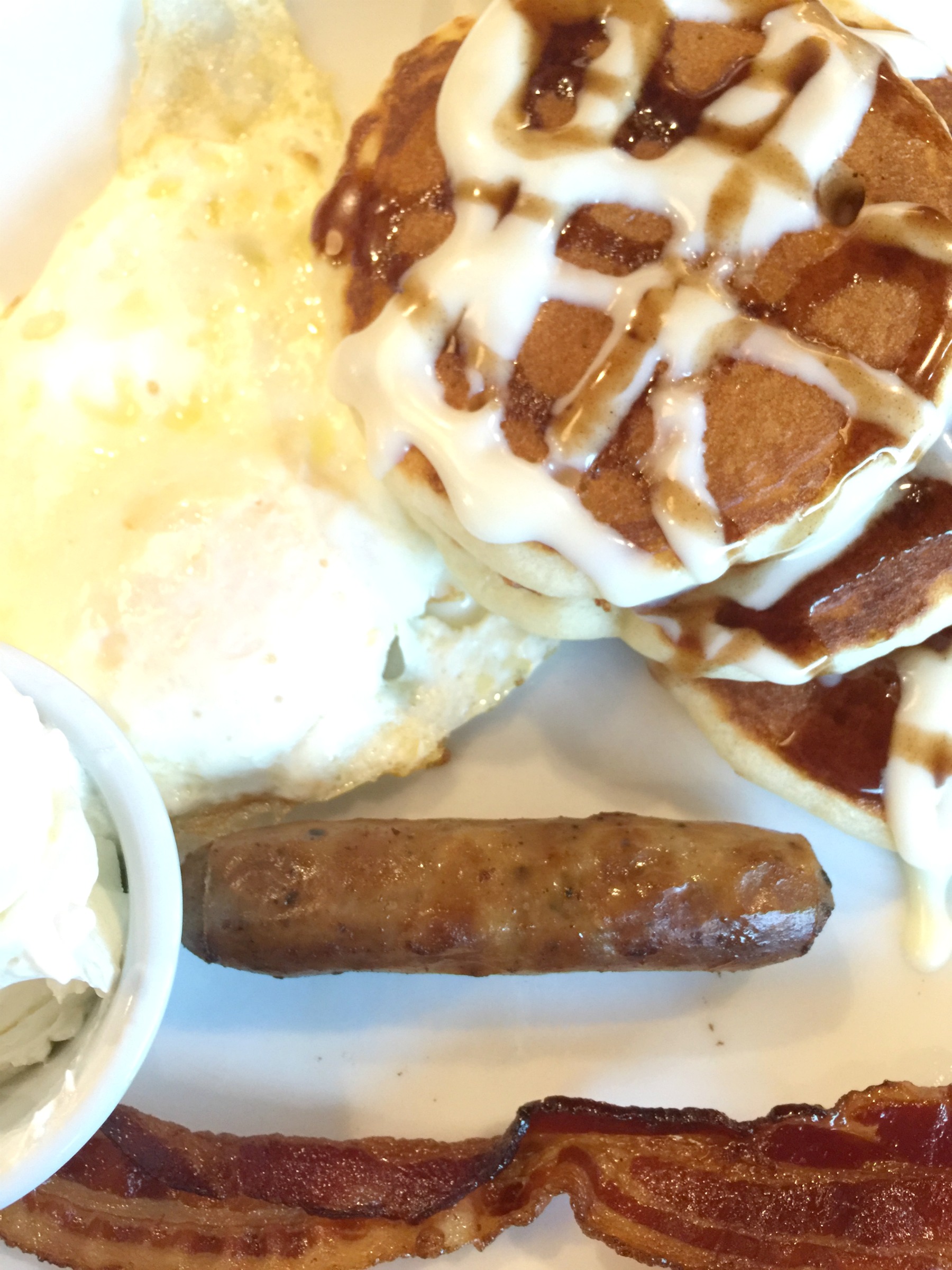 New pancakes at Denny's // Enjoy delicious, fluffy pancakes at Denny's.