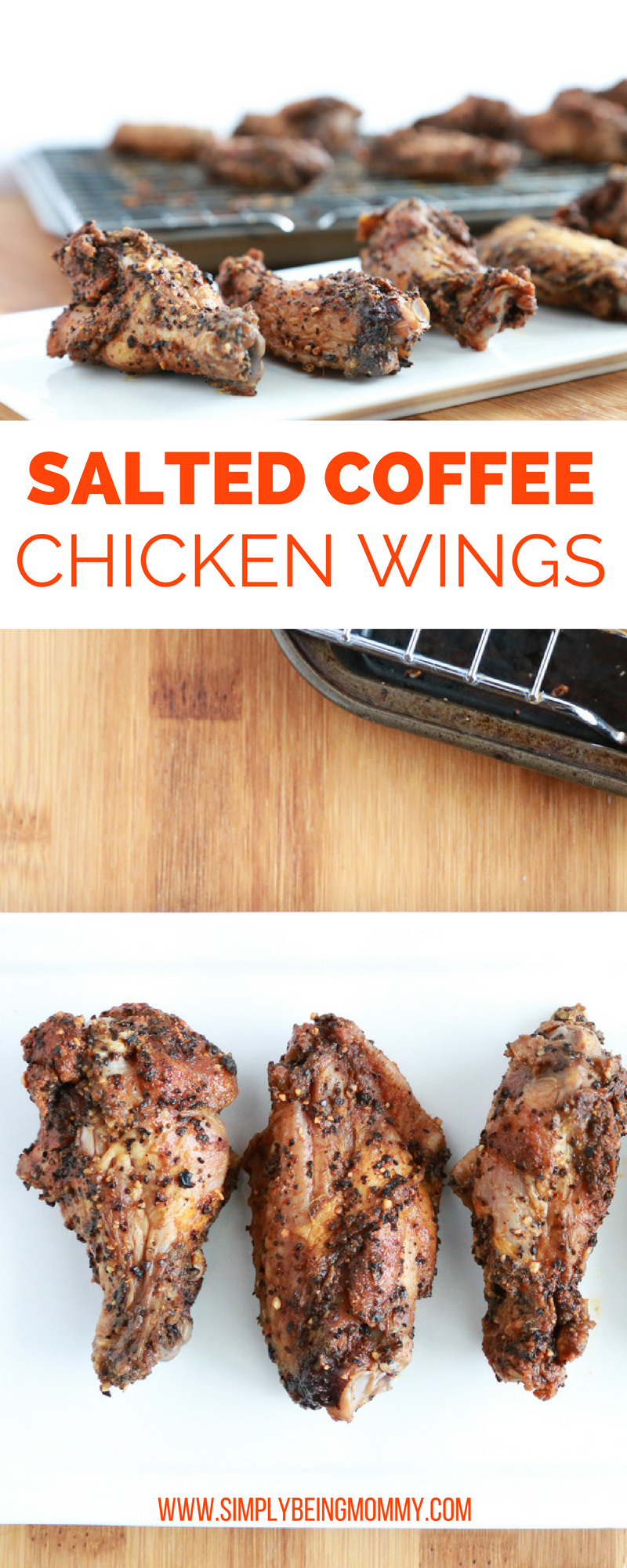 Salted Coffee Chicken Wings \ such a tasty way to add a little pep to a tailgating favorite. Click through to get the recipe.