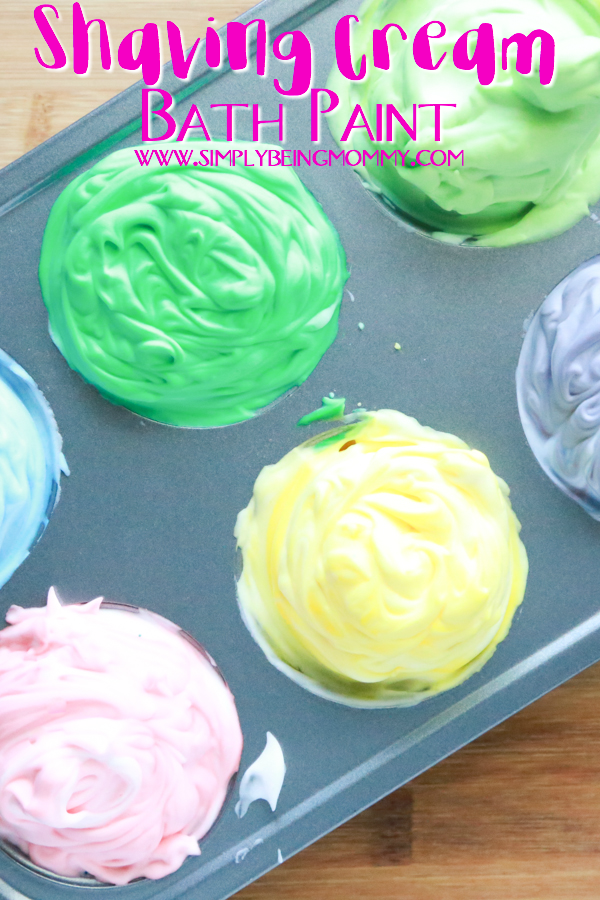 Easy Shaving Cream Bath Paint - The Craft-at-Home Family