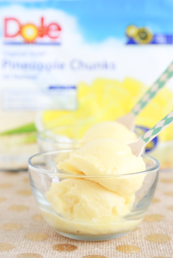Craving a Dole Whip from Disney World? Try making your own at home. This 3-Ingredient Frozen Whipped Pineapple tastes so good and close to the original.