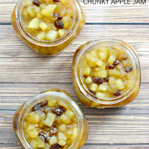 Apple picking in your future? This lightened Up Chunky Apple Jam recipe is a great way to use the season's harvest.