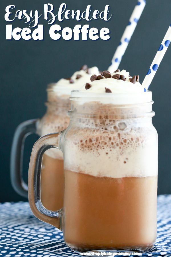 I don't care what the weather is like outside. I'm always game for this Easy Blended Iced Coffee recipe. So easy to make and so delicious.