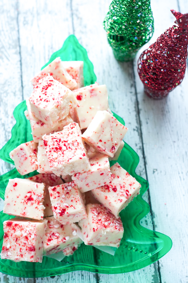 Easy White Chocolate Peppermint Fudge | Simply Being Mommy