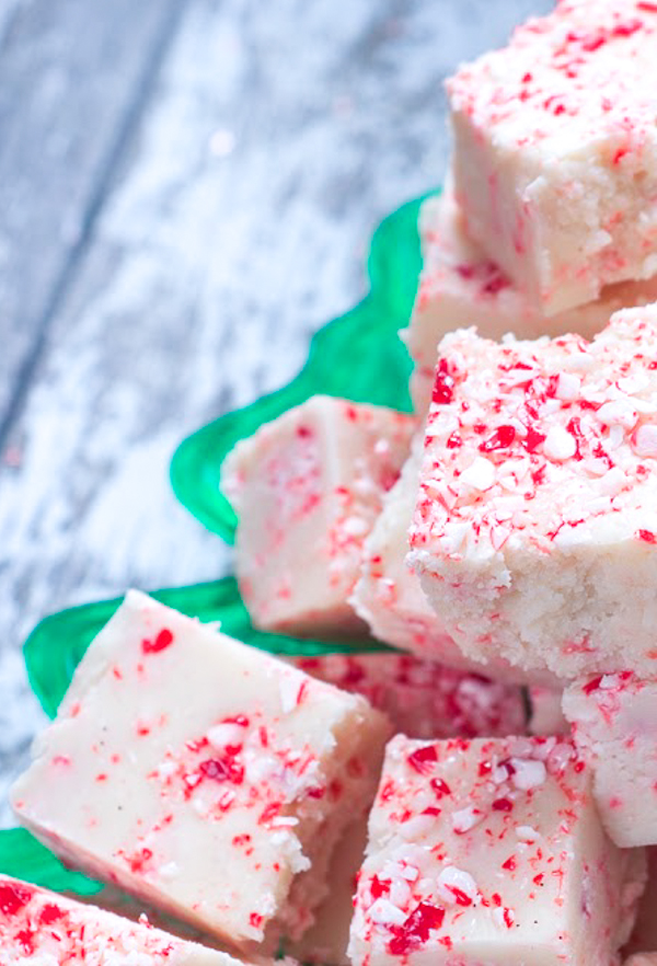 Easy White Chocolate Peppermint Fudge recipe