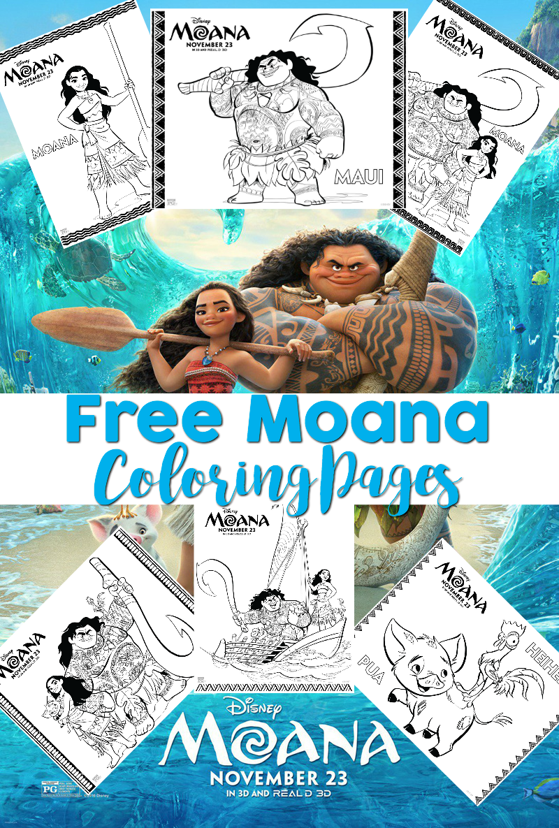 Introduce your children to the characters of Moana before the film even hits theaters with these free Moana coloring pages.