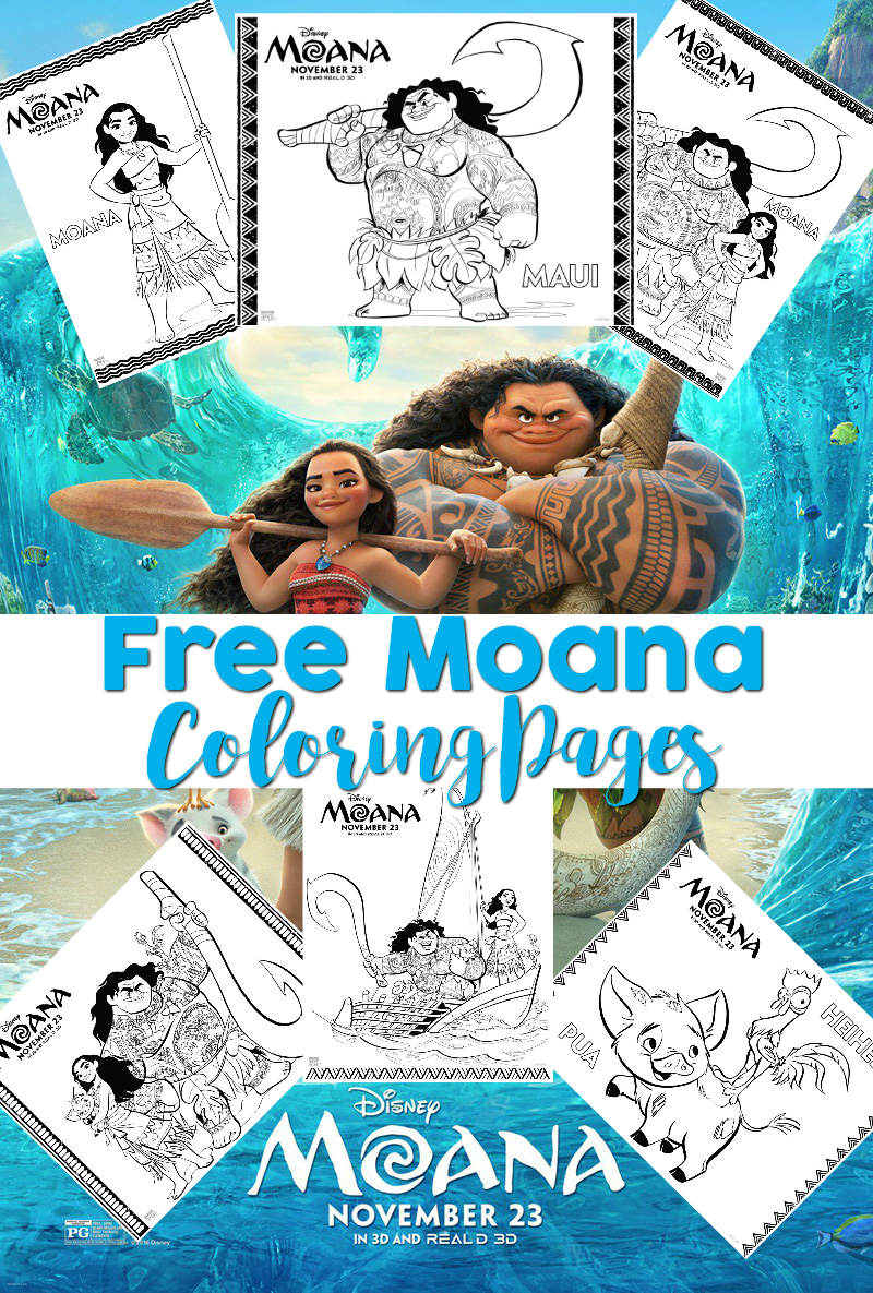 Download Free Moana Coloring Pages | Simply Being Mommy