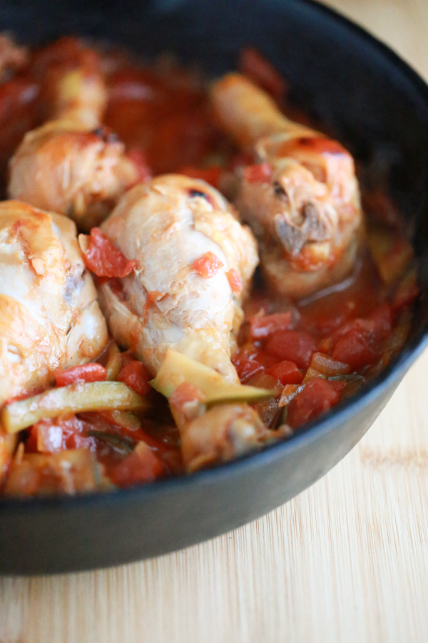 Pollo Guisado in cast iron