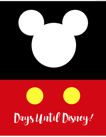 Headed to Disney? Print this Day Until Disney Printable for an easy-to-see erasable countdown for your children.