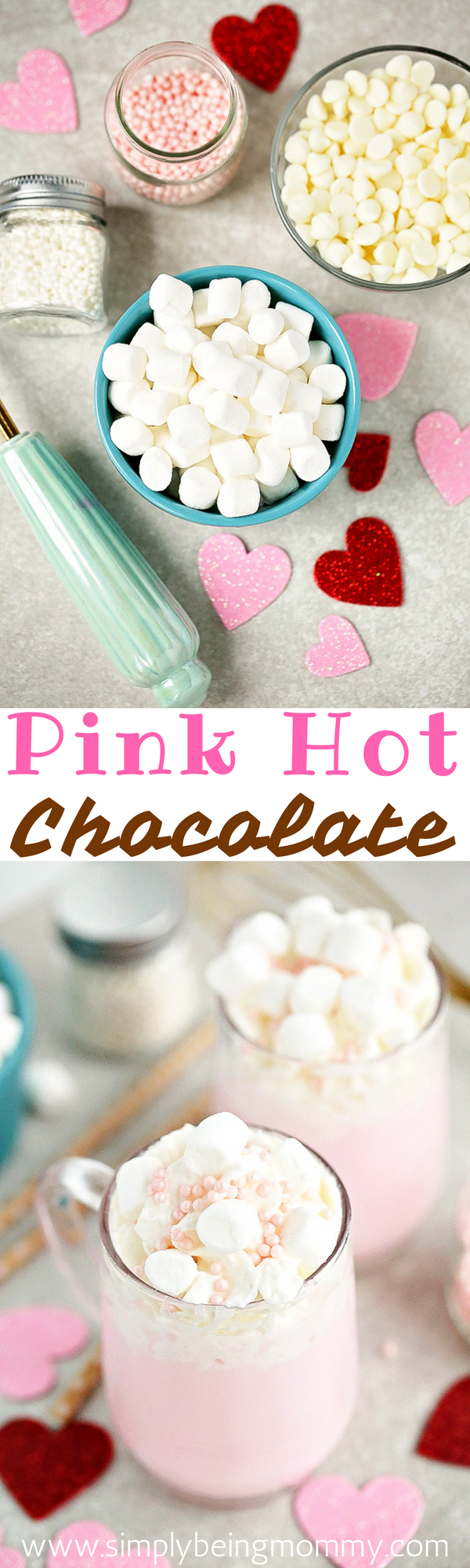 Valentine's Day Pink Hot Chocolate Cocktail Recipe