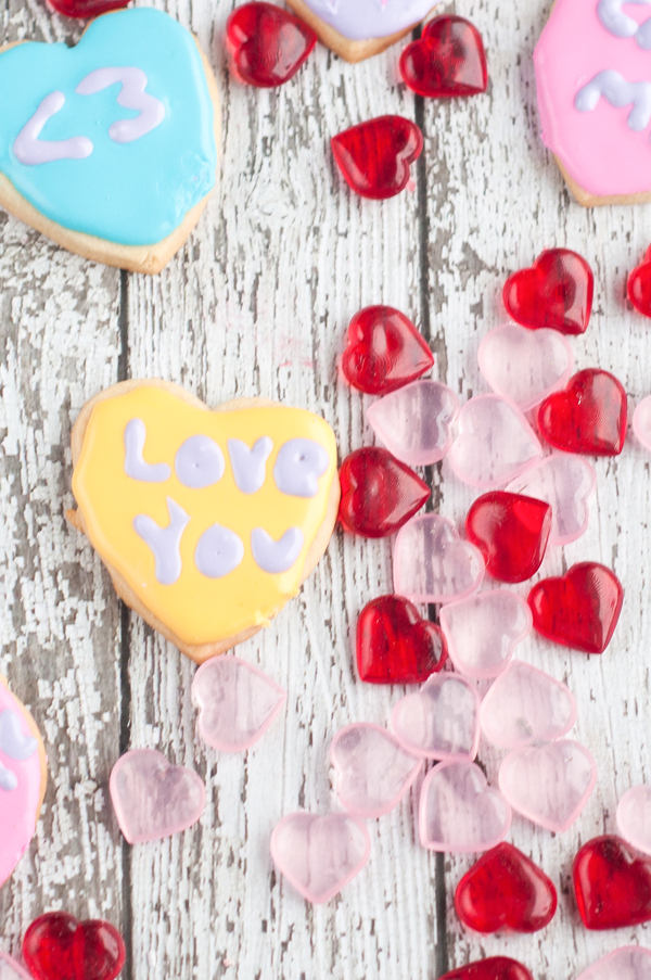Love those little Conversation Heart Candies? Then you'll love these Conversation Heart Cookies that are perfect for Valentine's Day.