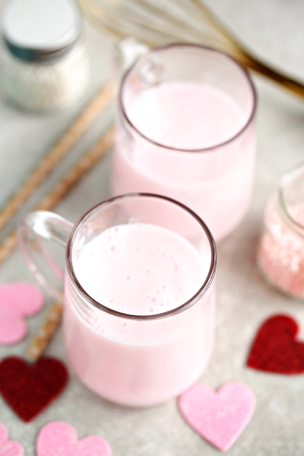 Valentine's Pink Hot Chocolate - The Soccer Mom Blog