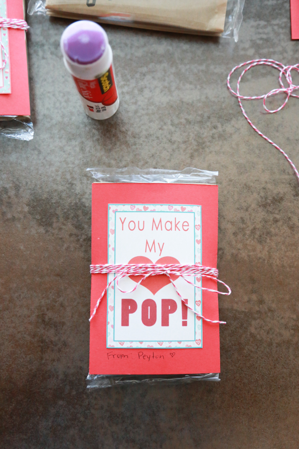 You Make My Heart Pop Valentines printable