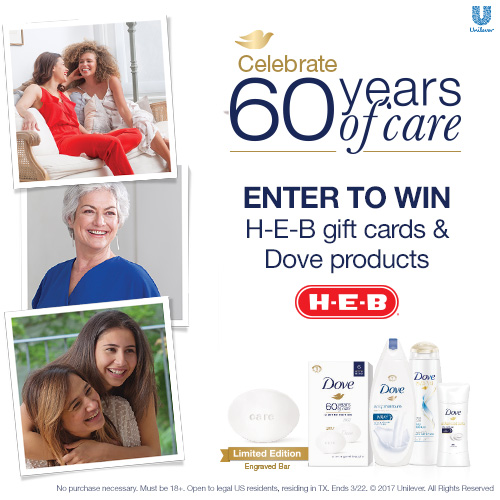 Dove is celebrating a huge milestone and they are inviting you to celebrate with them in the Dove 60 Years of Care giveaway.