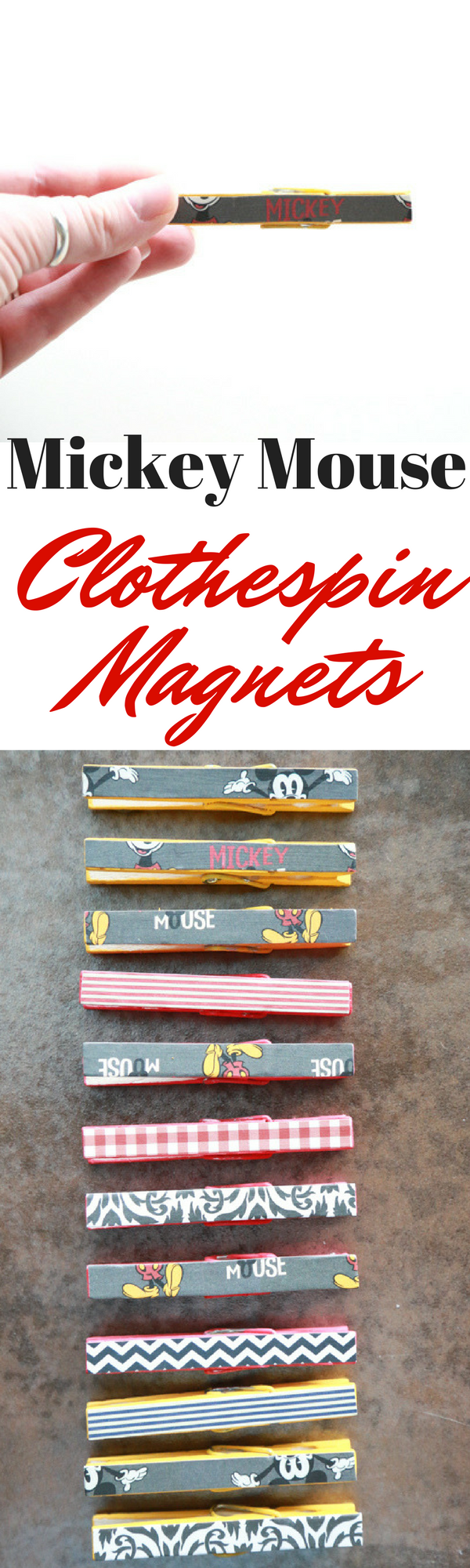 Need Fish Extender gift ideas? These Mickey Mouse Clothespin Magnets are the perfect, homemade gift!