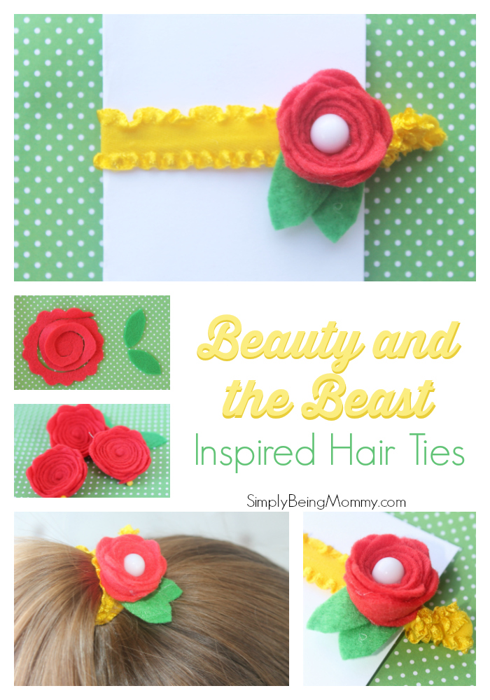 Celebrate your favorite princess with these Beauty and the Beast inspired hair ties.
