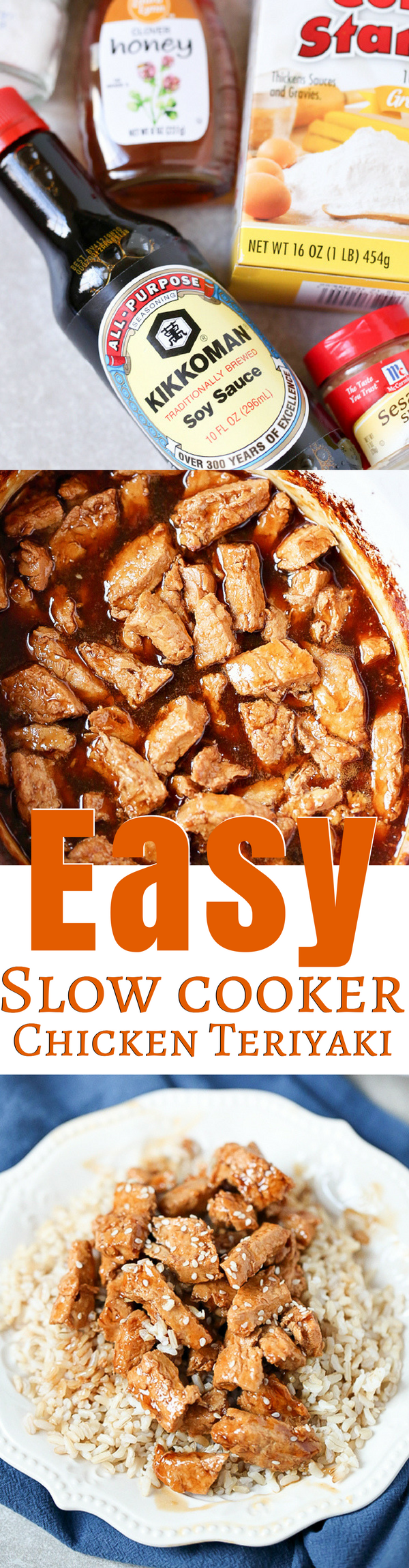 Easy slow cooker recipes, like this Easy Slow Cooker Chicken Teriyaki, make dinner time much more manageable and a whole lot less stressful.