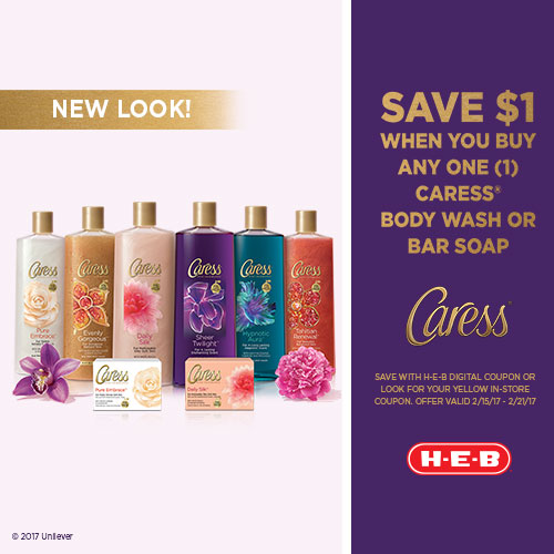 Make it feel like spring in your bathroom with the new Caress body wash bottles. The fragrances will remind you of all the floral hints of spring.