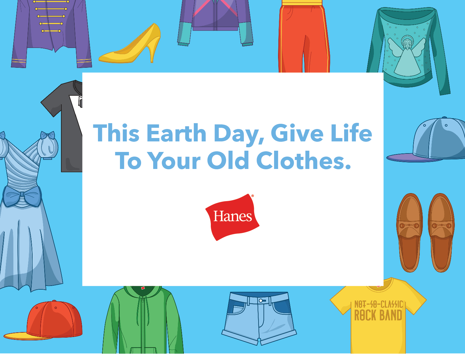 Give new life to your old clothes through this Earth Day project with Hanes and Give Back Box.