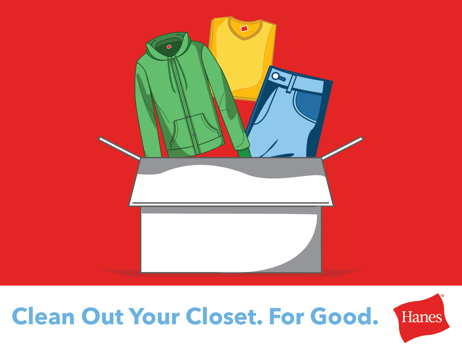 Give new life to your old clothes through this Earth Day project with Hanes and Give Back Box.