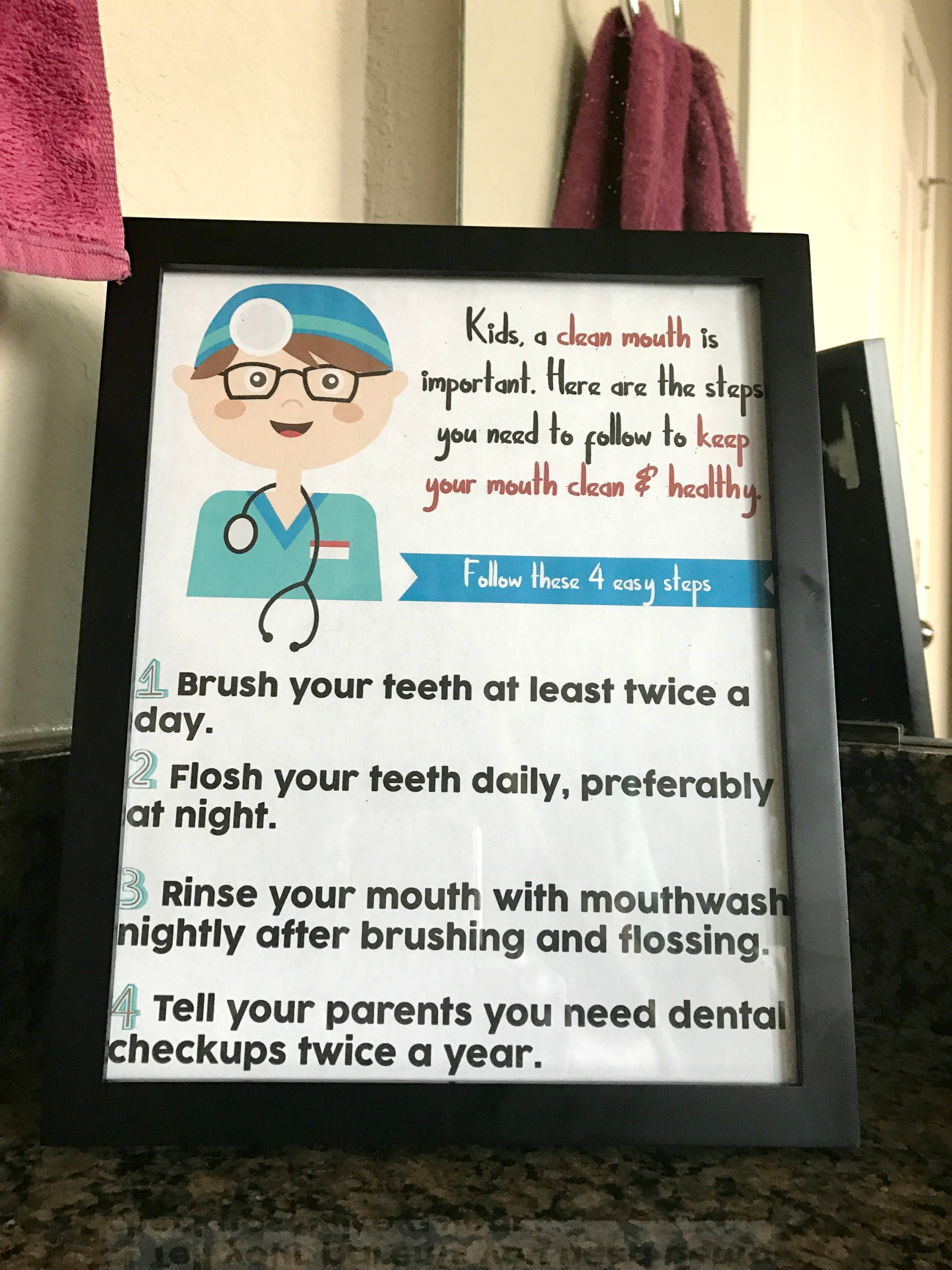 Your child's smile is so important. Use this Steps to a Healthy Mouth Printable for Kids to help your children develop healthy oral habits.