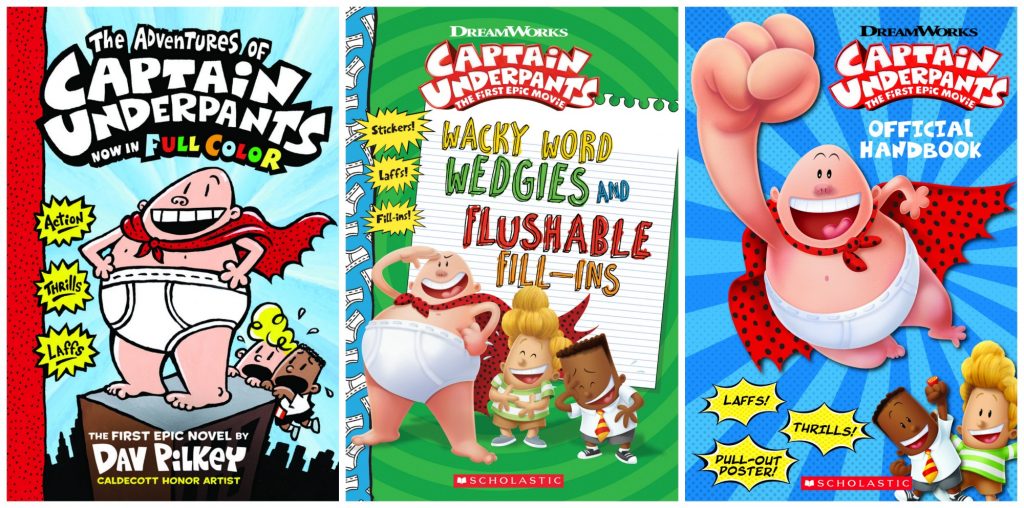Get ready for Dreamworks new movie, Captain Underpants: The First Epic Movie, with these two new companion books from Scholastic. 