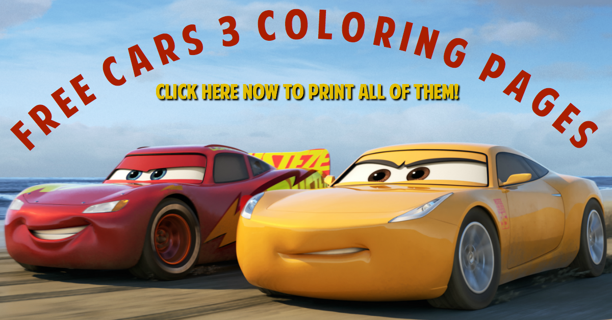 Free Cars 3 Coloring Pages | Simply Being Mommy