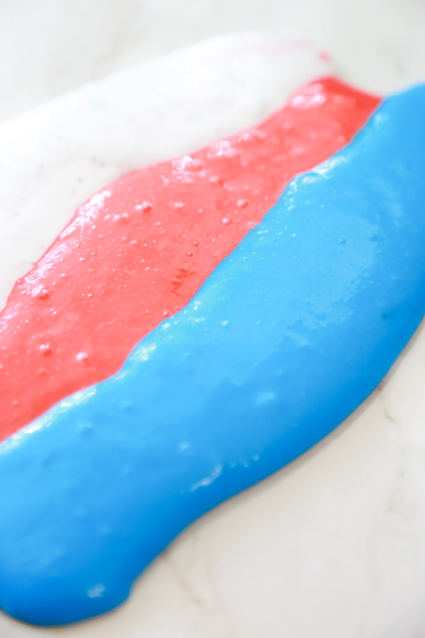 Make this Patriotic Slime just in time for July 4th using just 4 simple ingredients.