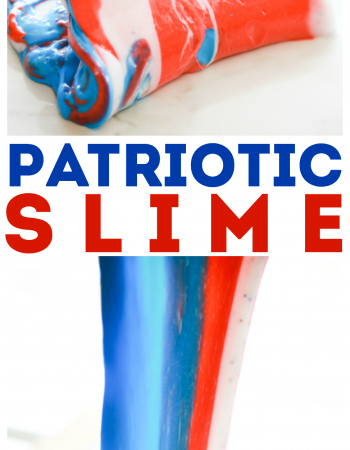 Make this Patriotic Slime just in time for July 4th using just 4 simple ingredients. This easy to follow recipe makes the PERFECT slime!