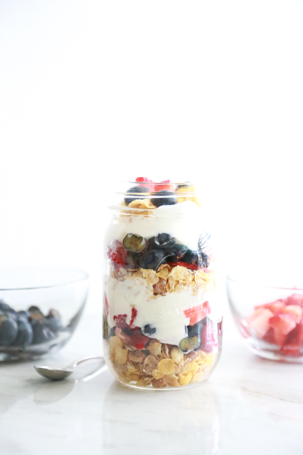 A parfait bar is a perfect breakfast option for picky kids. Have them make their own Berry Breakfast Parfait just the way THEY like it.