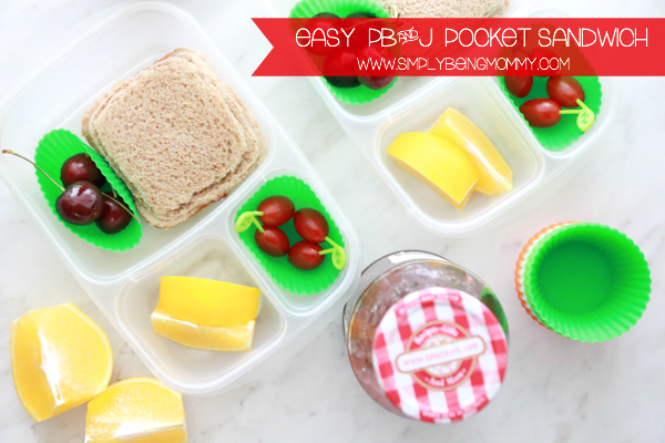 Help them power through their day with a super Easy PB&J Pocket Sandwich on wheat bread.