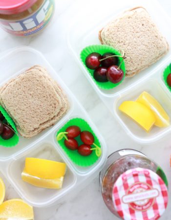 Help them power through their day with these super Easy PB&J Uncrustables on wheat bread.