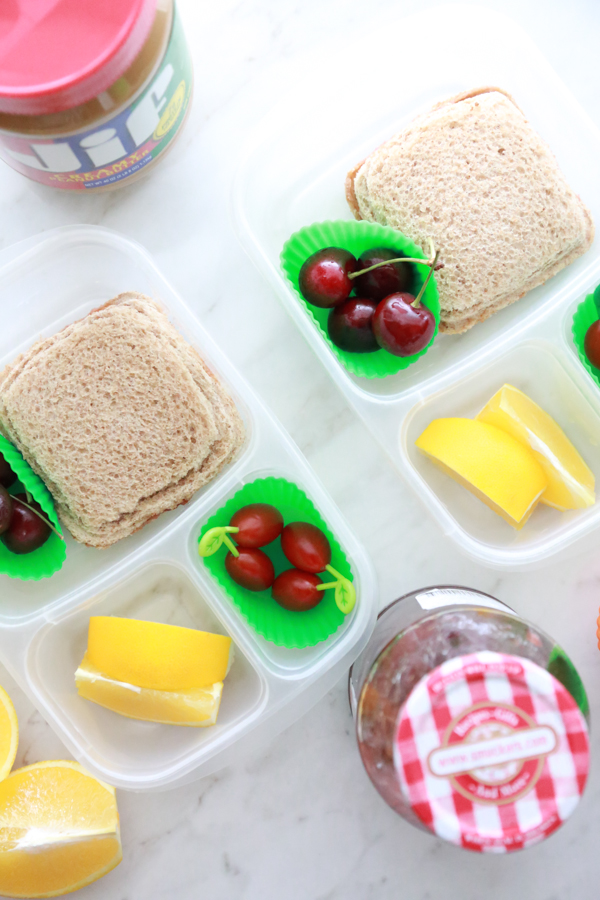 Help them power through their day with a super Easy PB&J Pocket Sandwich on wheat bread.