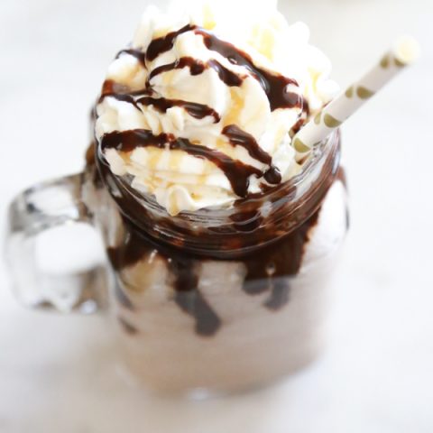 Skip the expensive coffeehouse favorites when you can make your own at home. This chocolate Caramel Frappe recipe makes a delicious, cold drink perfect for a hot summer day.