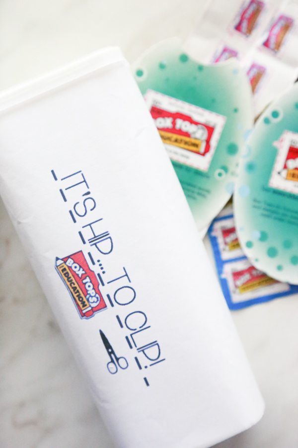 Using things I had laying around the house, I crafted this Easy Box Tops Collection Box to store all clipped Box Tops. Learn how to make your own.