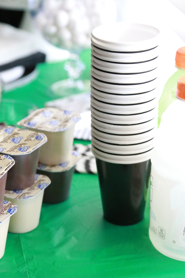 Hosting a soccer party? Find out how to create an Easy Soccer Tablescape that is affordable and classy!