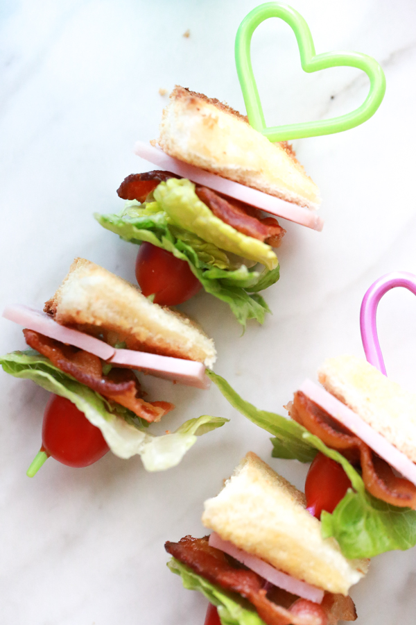 School lunches don't have to be boring. Include these Ham BLT Kabobs in your child's lunchbox!