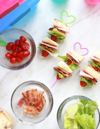 School lunches don't have to be boring. Include these Ham BLT Kabobs in your child's lunchbox!