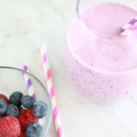 Start your day off right with a delicious and easy Berry Medley Yogurt Smoothie.